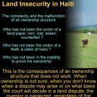Land Ownership Problem in Haiti