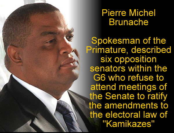 Pierre Michel Brunache describing six opposition senators of 