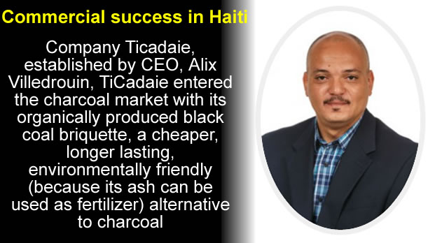 Alix Villedrouin, TiCadaie success in charcoal market