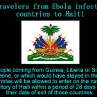 Travelers from Ebola infected countries to Haiti