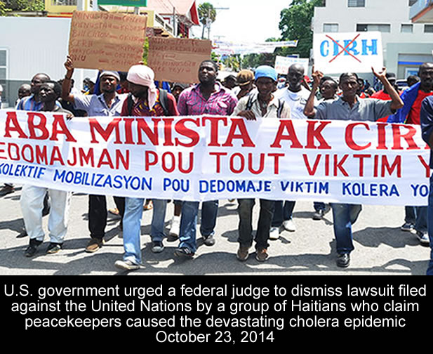 U.S. government urged judge to dismiss Cholera lawsuit