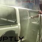 Car set on Fire during Street Protest