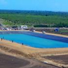 Artificial lake with a capacity of 700,000 gallons on the farm Agritrans