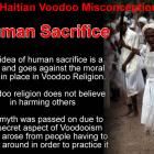 Haitian Voodoo Misconception, Human Sacrifice
