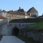 Fort de Joux in France in Honor of Toussaint Louverture with Haitian Flag