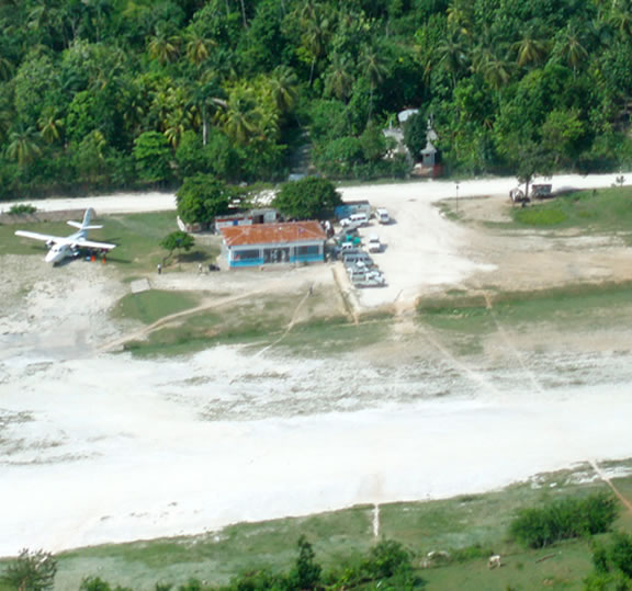 Construction work of brand-new airport in Jeremie, Haiti