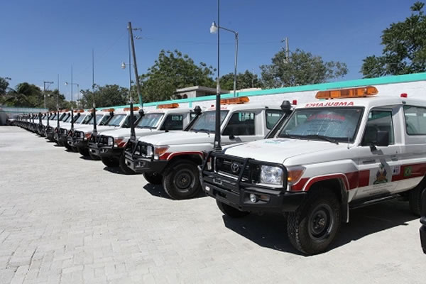 Delivery of 10 ambulances to the Ambulance National Center (CAN)