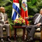 Michel Martelly in a meeting with his Cuban counterpart Raúl Castro