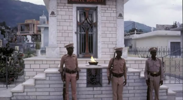 Haitian Military guarding the tomb of Francois Duvalier