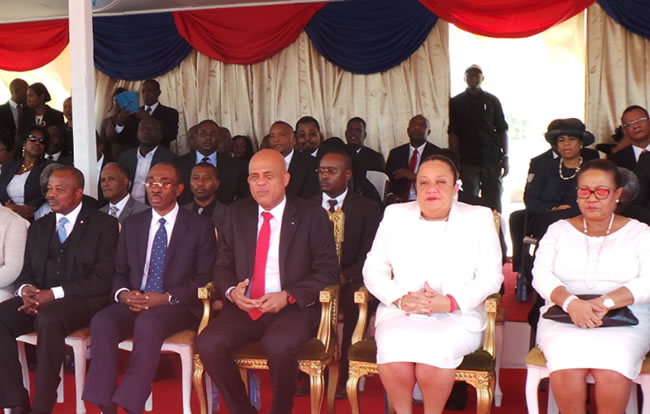 Michel Martelly, Dr. Florence Duperval Guillaume,  Evans Paul - Day of Heroes