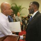 Hervey DAY, Minister of commerce and Industry and President Martelly