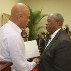 Minister Victor BENOIT and Michel Martelly