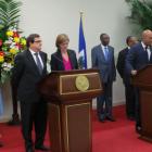 Members of United Nations Security Council meeting Michel martelly In Haiti