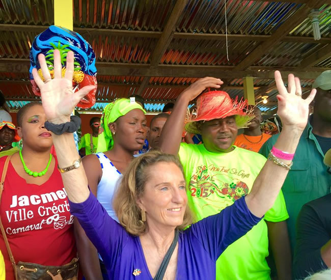 United States Ambassador Pamela L. White in Jacmel Kanaval