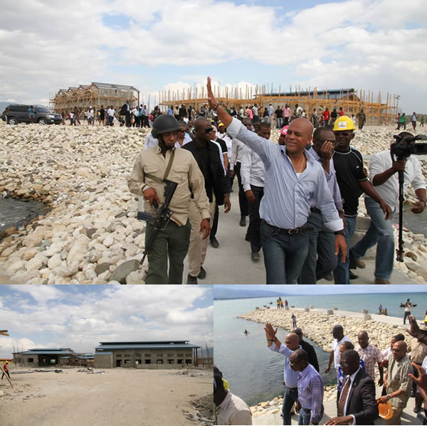 President Martelly at new Wharf Jérémie