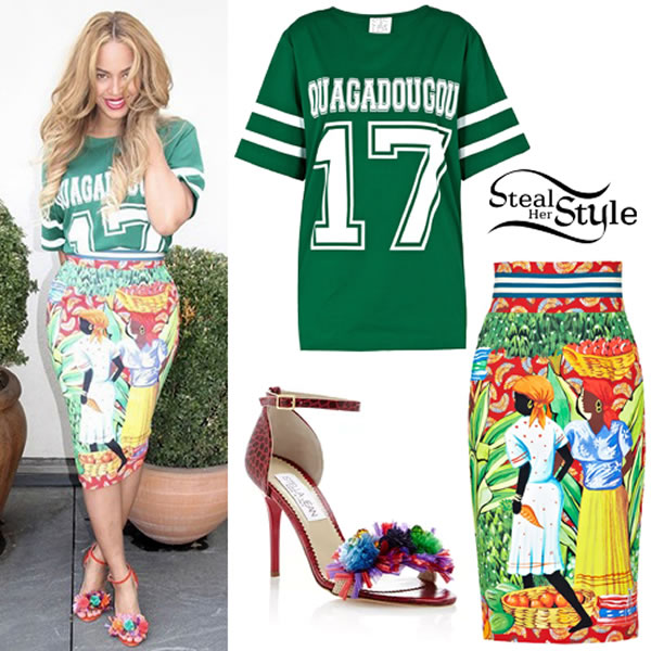 Beyonce wearing Haitian designer Stella Jean creations