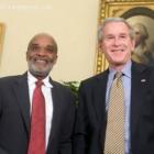 Haitian President Rene Preval And George W. Bush