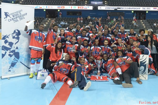 Haiti's national street hockey team, a winner