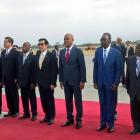 President Ma Ying-jeou of Taiwan in Haiti with Martelly and Paul