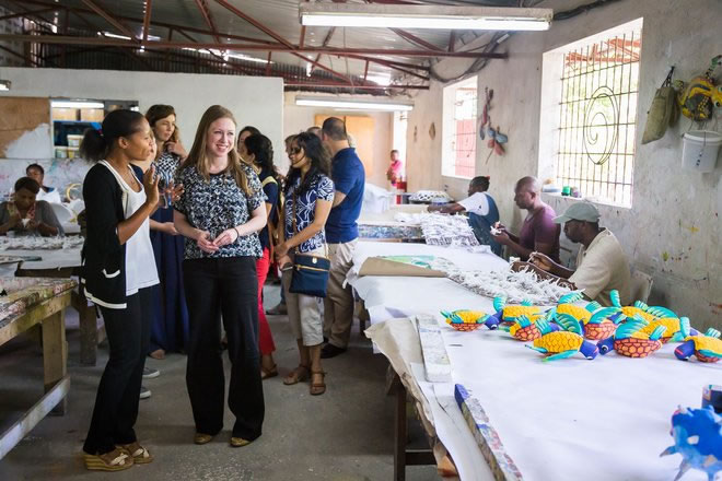 Chelsea Clinton at Caribbean Craft in Port-au-Prince