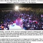 Martelly declaration of sexual violence in Miraguane
