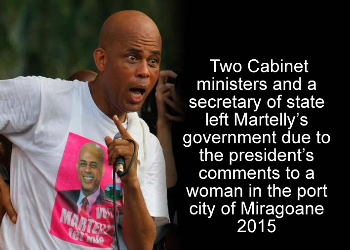 Officials resign Over Martelly's Remarks to Woman