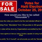 Mandates for sale in Haiti Election