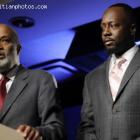 Haitian President Rene Preval And Wyclef Jean