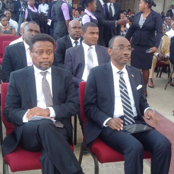 Haiti Prime Ministers Fritz Jean and Evans Paul together
