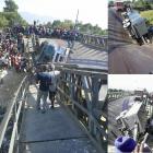 collapsed of Cite Soleil bridge along Route 9 in Haiti