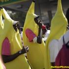 Jovenel Moise's Supporters dressed in banana