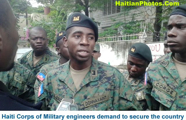 Haiti Corps of Military engineers demand to secure the country