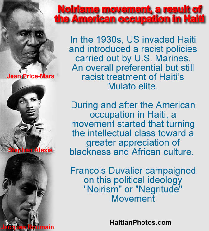Noirisme movement, a result of the American occupation in Haiti