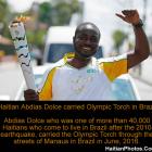 Haitian Abdias Dolce carried Olympic Torch in Brazil carries