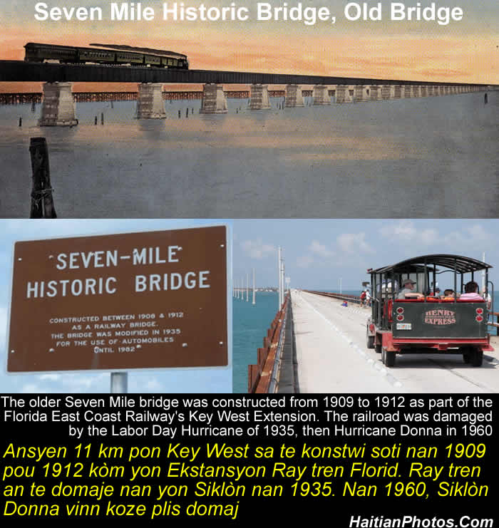 Seven Mile Historic Bridge in Key West, Old Bridge