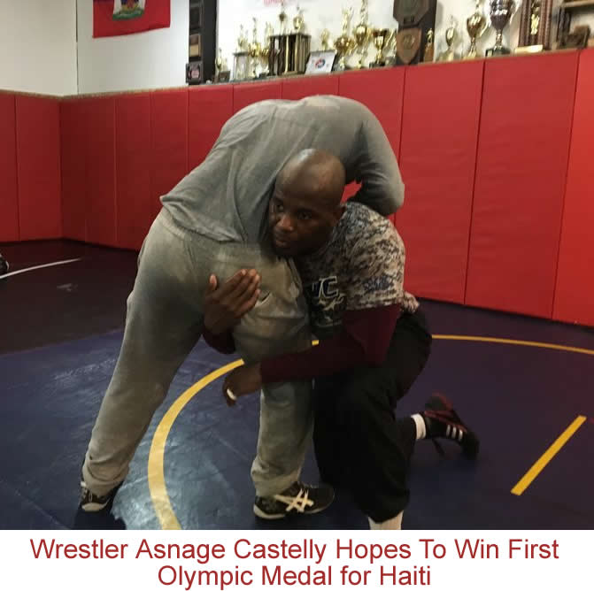 Wrestler Asnage Castelly Hopes To Win Olympic Medal for Haiti