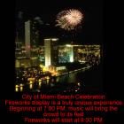 City of Miami Beach, Fireworks show