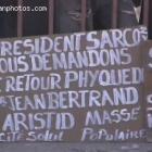Jean-Bertrand Aristide Protest During A Visit Of French President Nicolas Sarkozy