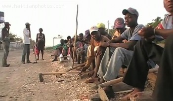Haitians Waiting To Go On The Field To Cut Sugar Cane In Batey - Dominican Republic