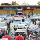 Stadium Sylvio Cator transformed into Tent city after 2010 Haiti earthquake